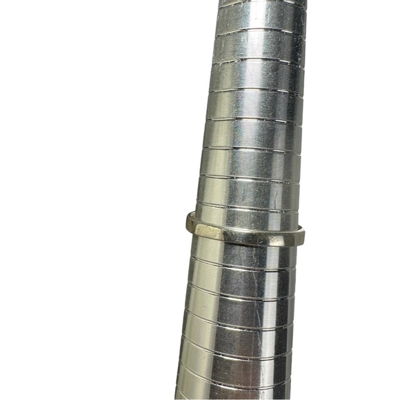 Vtg Sterling Silver Leaf Reposse Lapis Cabochon Band Ring Sz 9.25 Southwest Boho - Picture 4 of 15